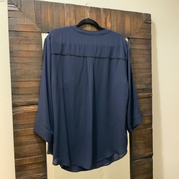 Harper Georgette Pullover 3/4 Sleeve Blouse - Picture 3 of 4